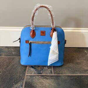 Dooney and Bourke Monogram Large Pebble Grain Domed Satchel